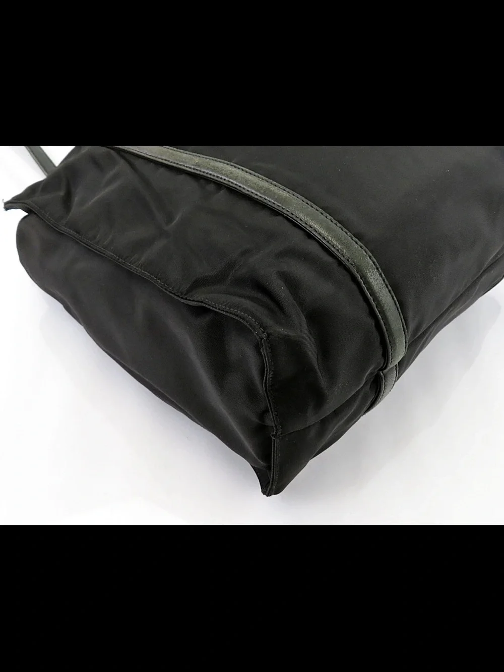 Prada Black Nylon Double-Handle Tote
